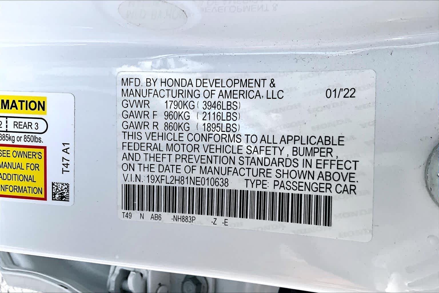 Used 2022 Platinum White Pearl Honda Sport image 32