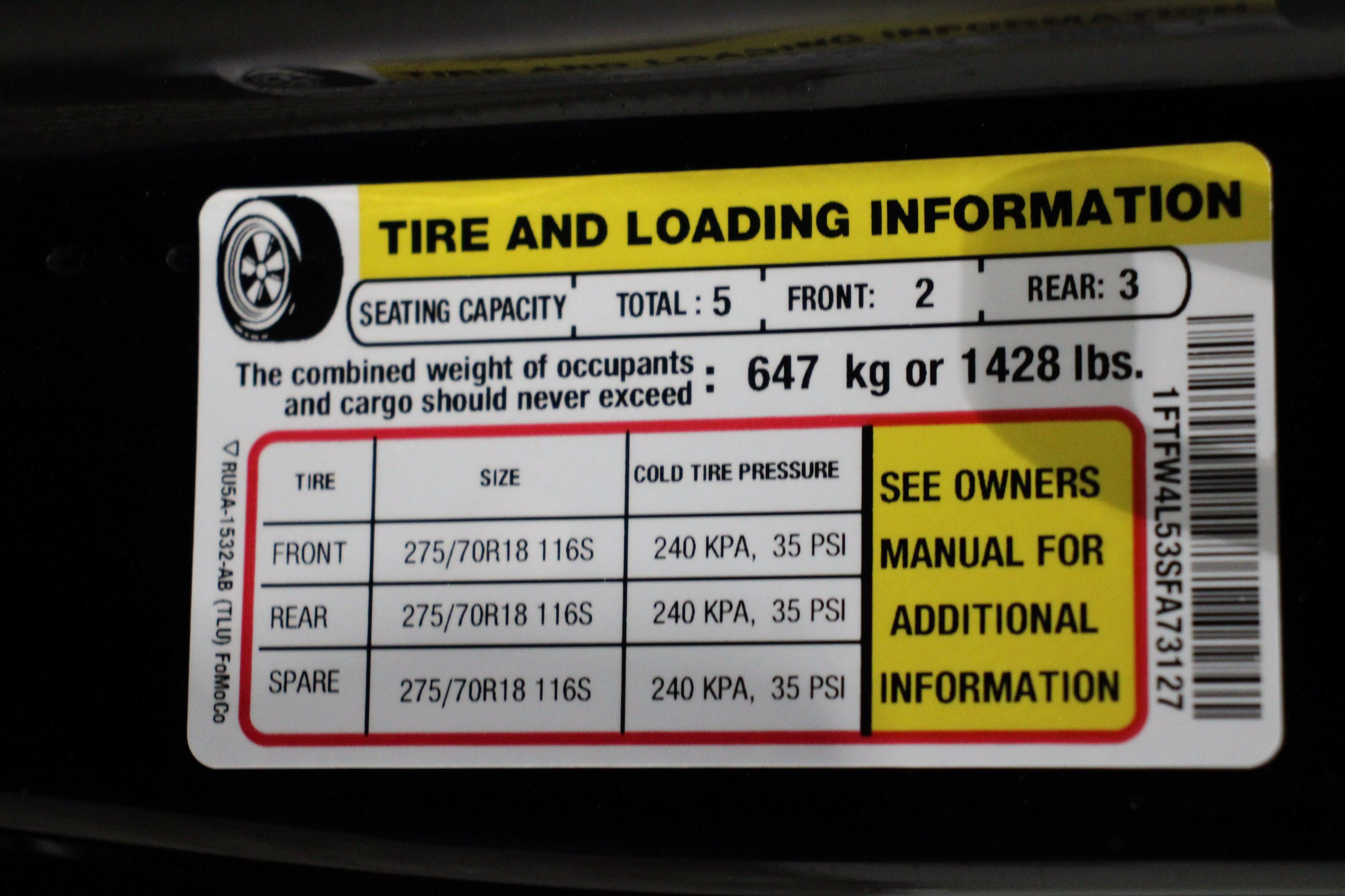 Used 2025 Agate Black Metallic Ford Tremor image 44