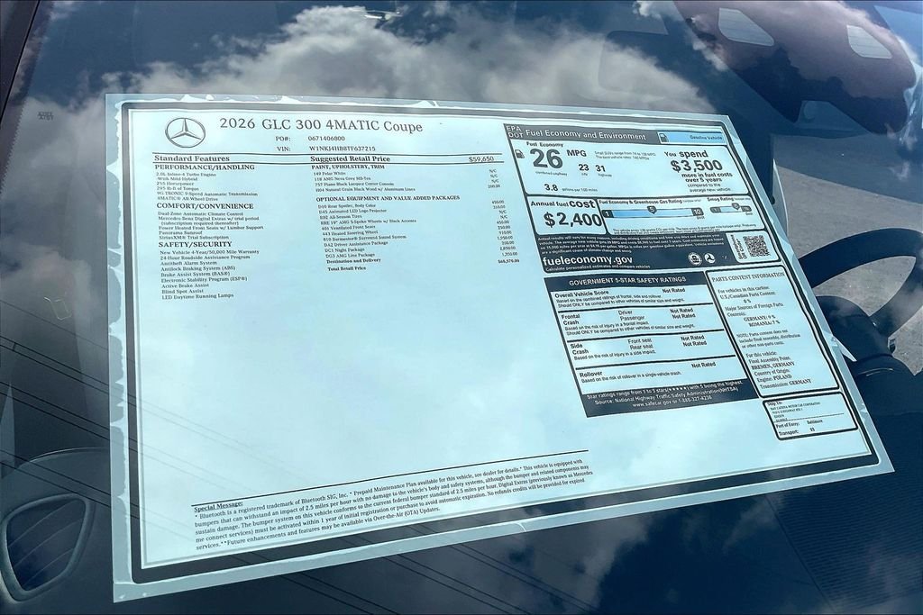 New 2026 White Mercedes-Benz GLC 300 Coupe image 13