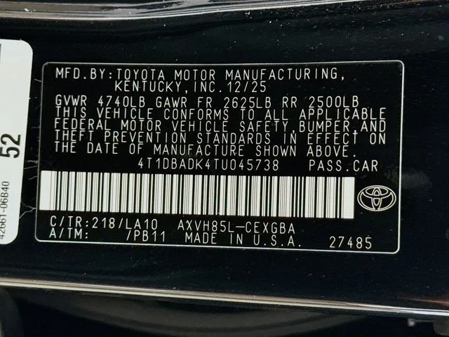 Used 2026 Black Toyota XLE image 33
