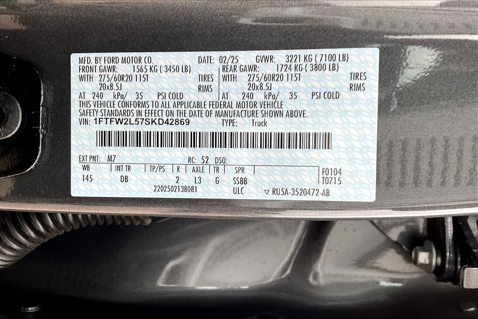 Used 2025 Carbonized Gray Metallic Ford STX image 19