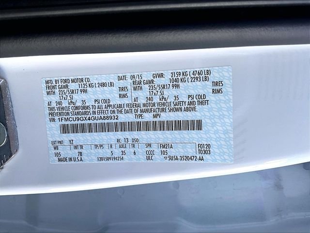 Used 2016 White Ford SE image 9