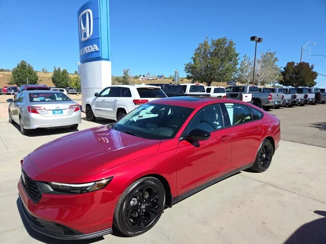 Certified Used 2025 Radiant Red Metallic Honda 1.5T SE image 1