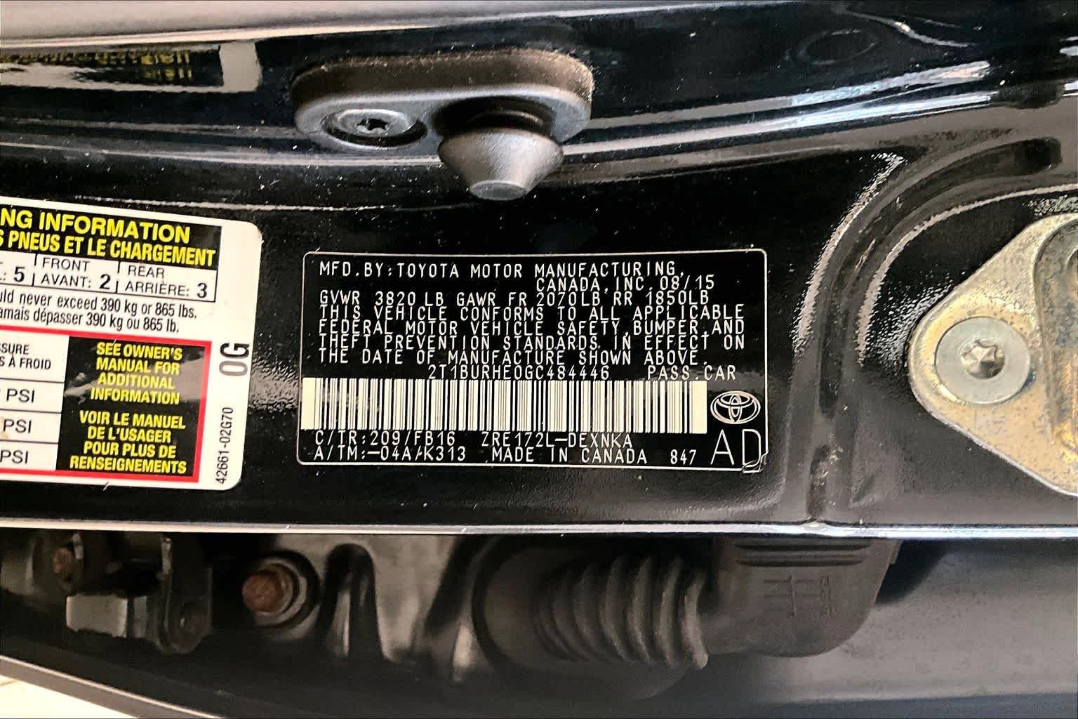Used 2016 Black Sand Pearl Toyota LE image 30
