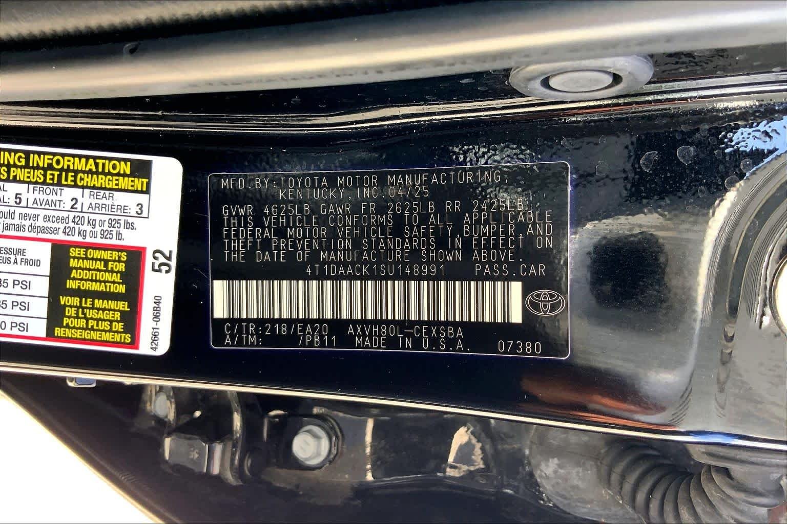 Used 2025 Midnight Black Metallic Toyota SE image 36