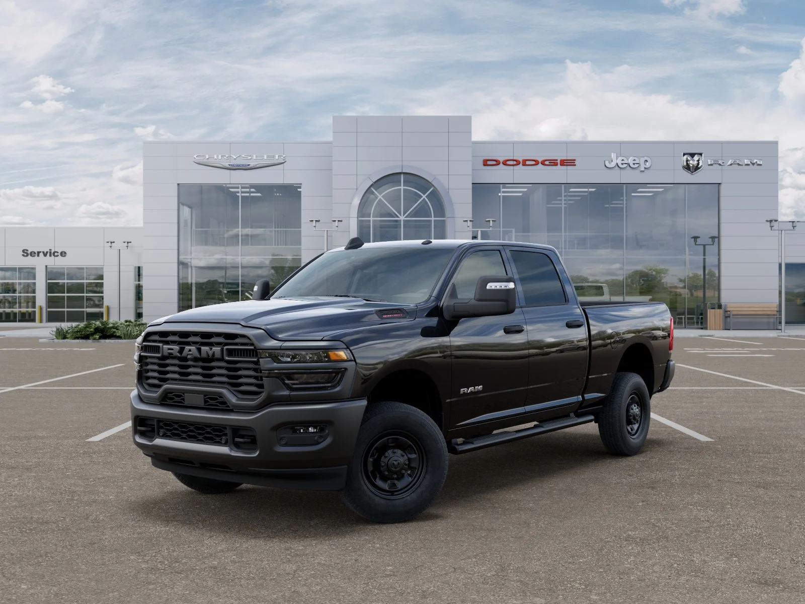 New 2026 Diamond Black Crystal Pearl-Coat Exterior Paint RAM Tradesman image 26
