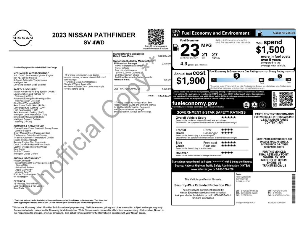 Used 2023 White Nissan SV image 17