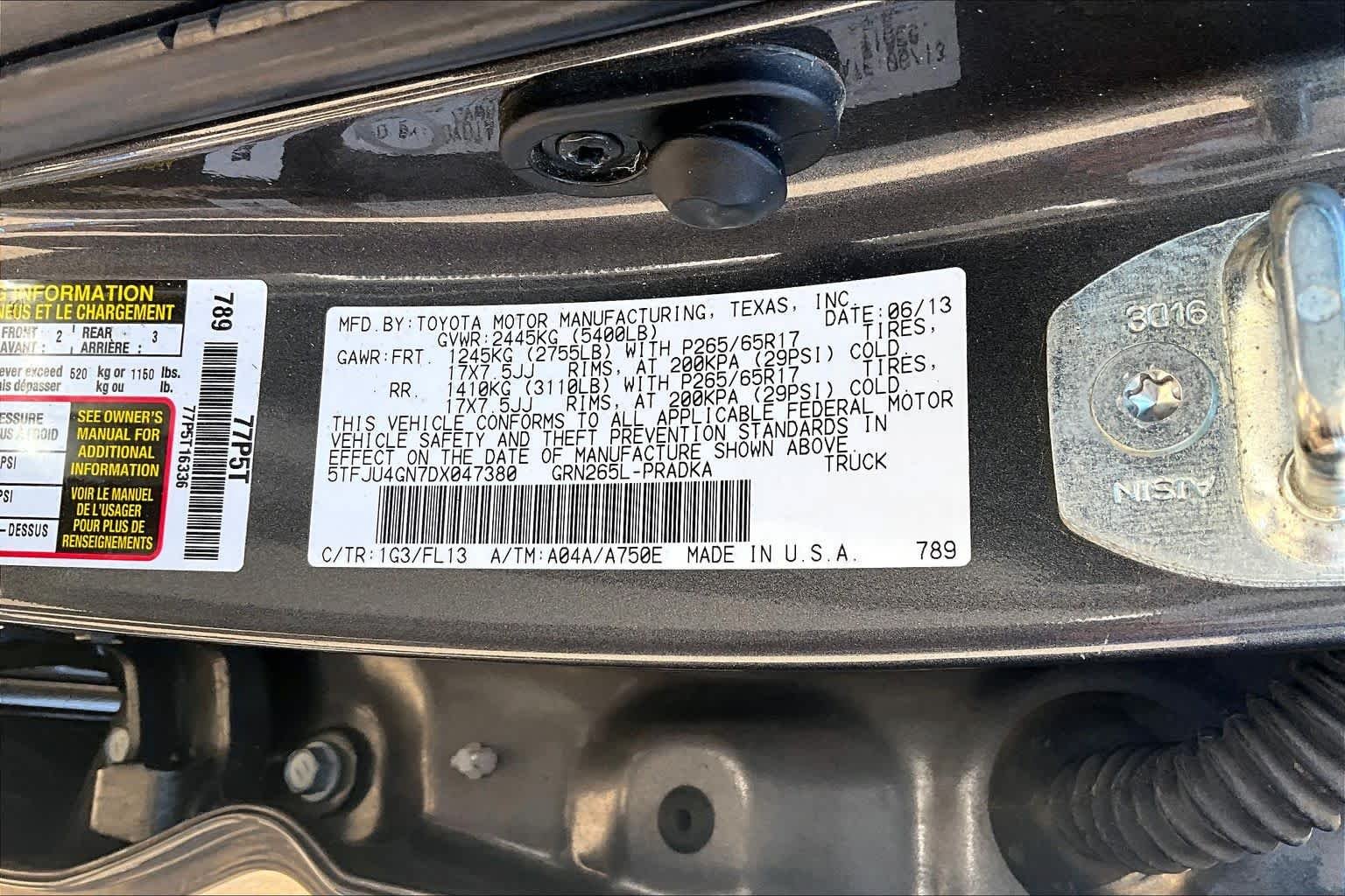 Used 2013 Magnetic Gray Metallic Toyota PreRunner image 36