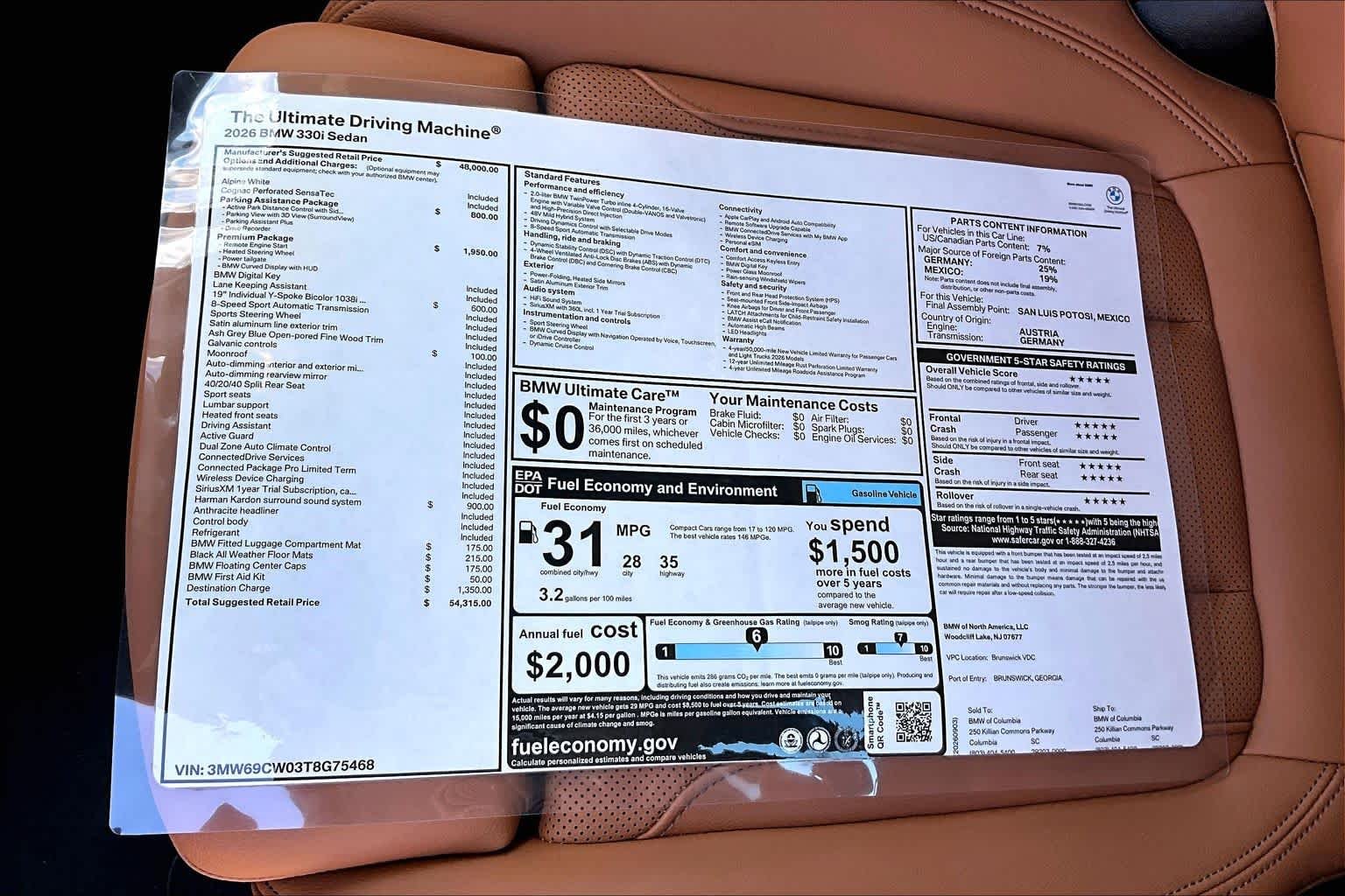 New 2026 Alpine White BMW 330i NA image 19