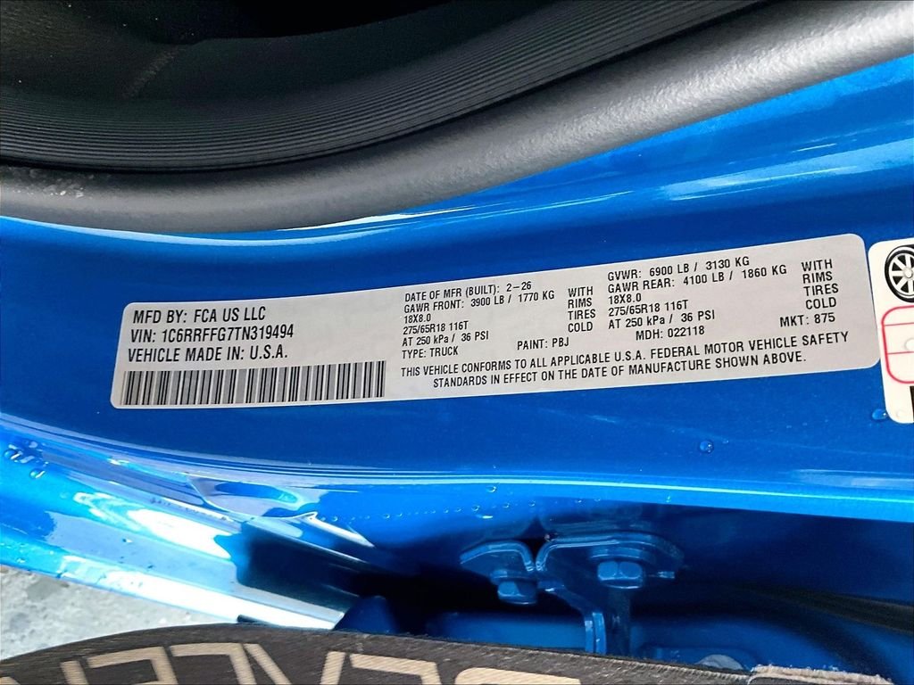 New 2026 Hydro Blue Pearlcoat Ram Big Horn/Lone Star image 17