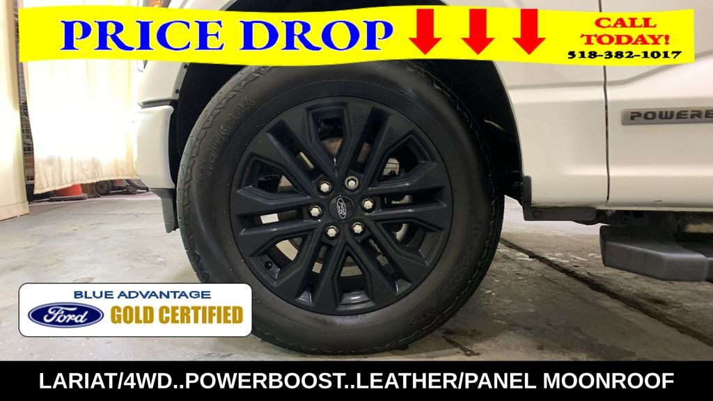 Certified Used 2025 White Metallic Ford Lariat image 50