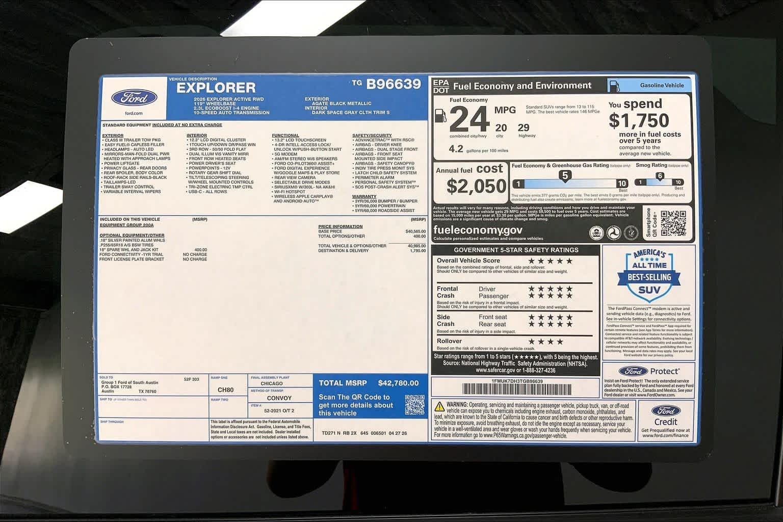 New 2026 Agate Black Metallic Ford Active image 21
