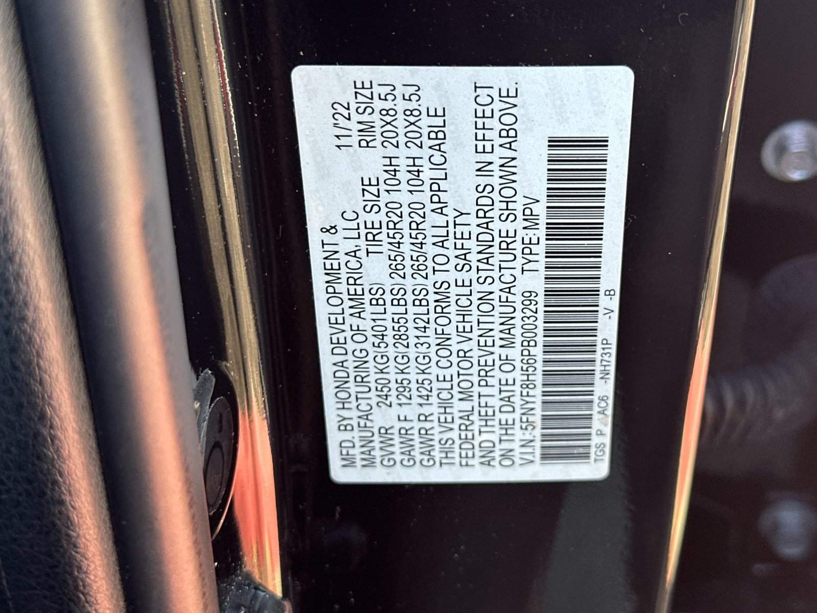 Used 2023 Crystal Black Pearl Honda EX-L image 27