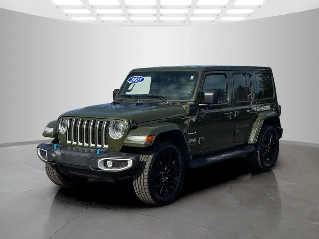 Used 2023 Green Jeep Sahara 4xe image 3