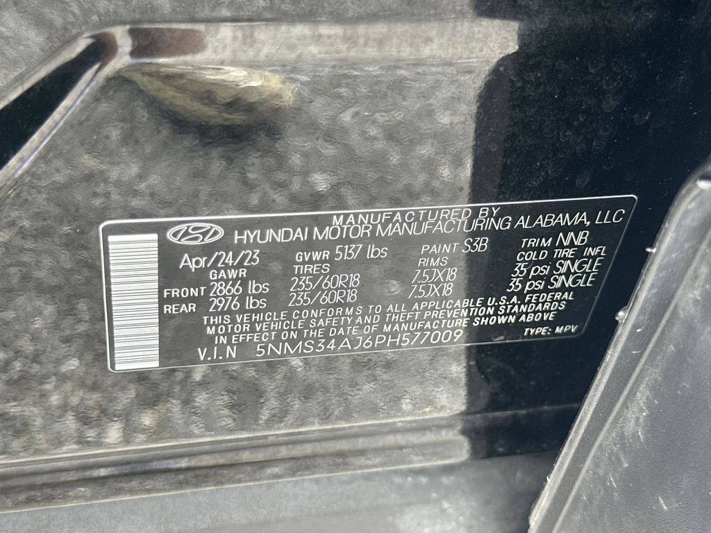 Used 2023 Twilight Black Hyundai SEL image 29