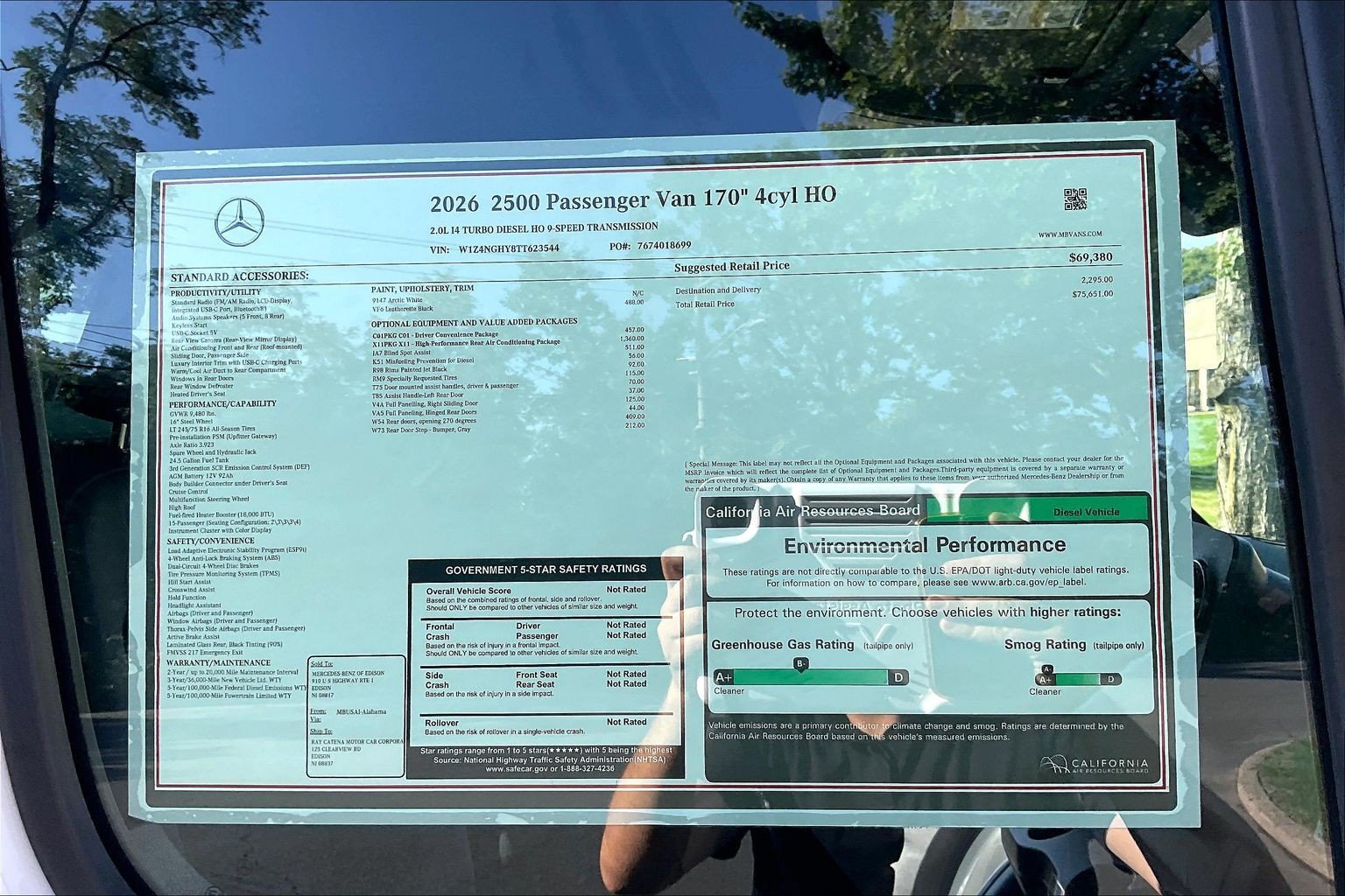 New 2026 Arctic White Mercedes-Benz Passenger 170 WB image 26