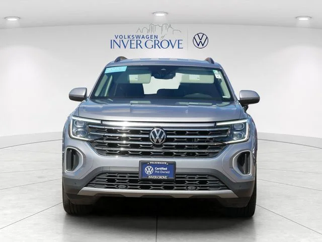 Certified 2025 Volkswagen Atlas SE w/Tech with VIN 1V2HR2CA7SC501704 for sale in Inver Grove Heights, Minnesota