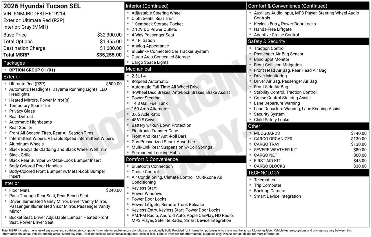 2026 Hyundai Tucson SEL - Photo 30
