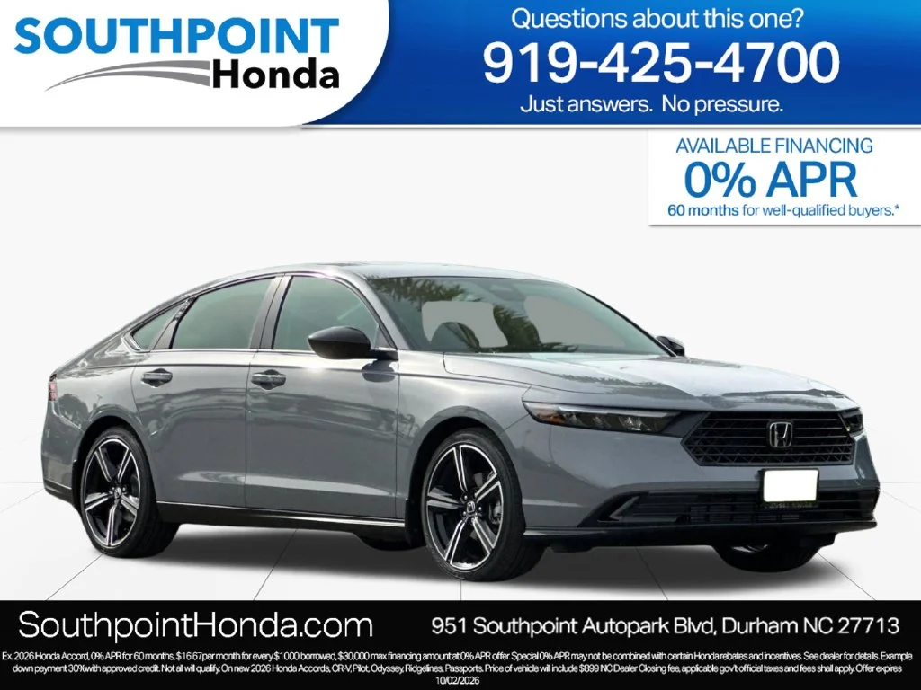 New 2026 Urban Gray Pearl Honda SE image 1