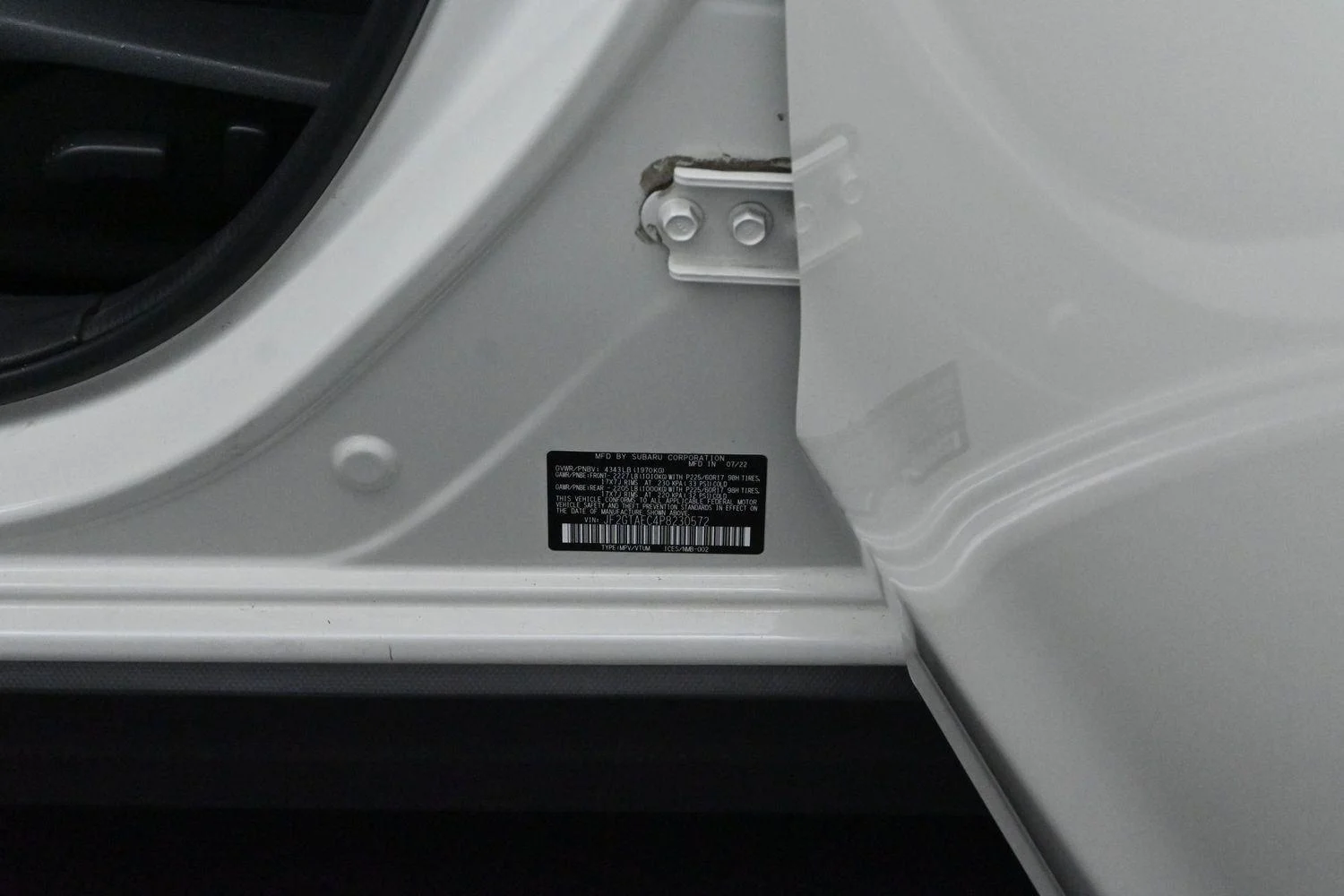 Used 2023 Crystal White Pearl Subaru Premium image 34