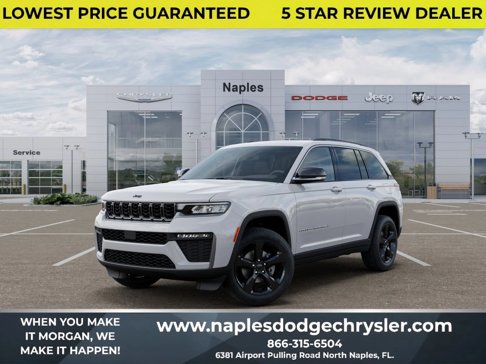 New 2026 Bright White Clear-Coat Exterior Paint Jeep Limited image 1