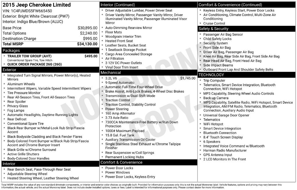 Used 2015 White Jeep Limited image 9