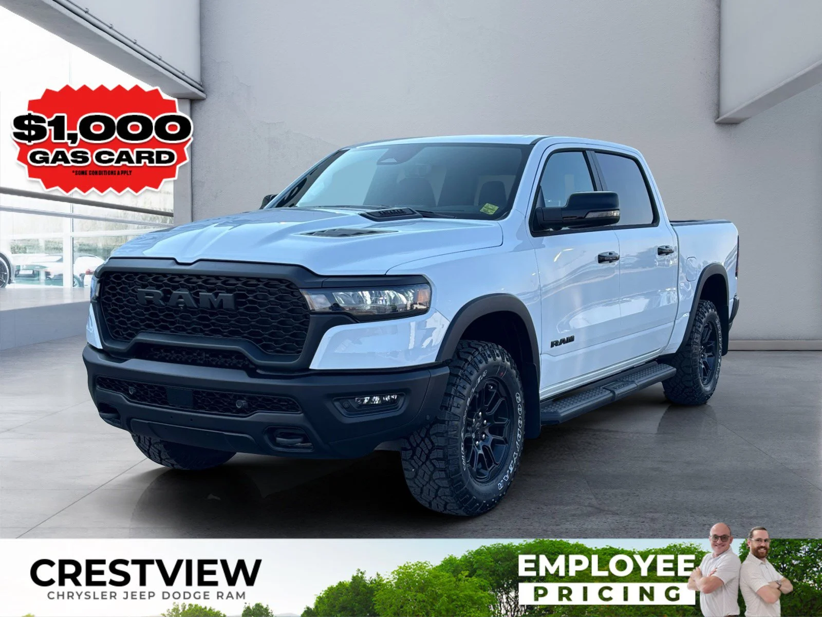 New 2026 Bright White Ram Rebel image 1