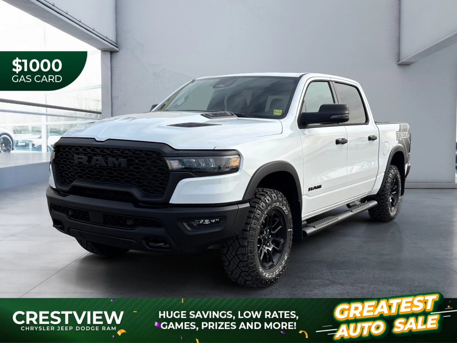 New 2027 Bright White Ram Rebel image 1