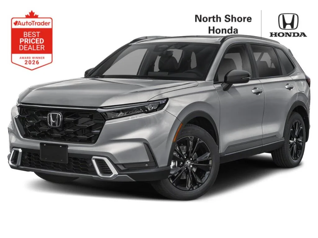 New 2026 Solar Reflection Silver Metallic Honda TOURING HYBRID The CR-V at its absolute best. image 1
