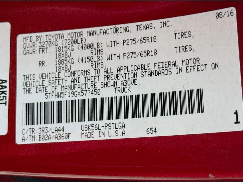 Used 2016 Barcelona Red Metallic Toyota LTD image 32