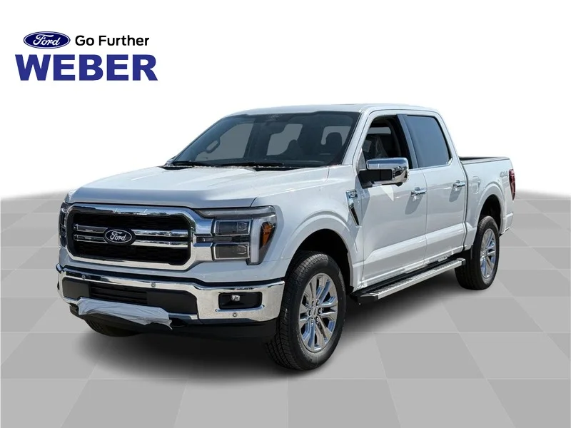 New 2026 Star White Metallic Tri-Coat Ford LARIAT 4WD SuperCrew 5.5