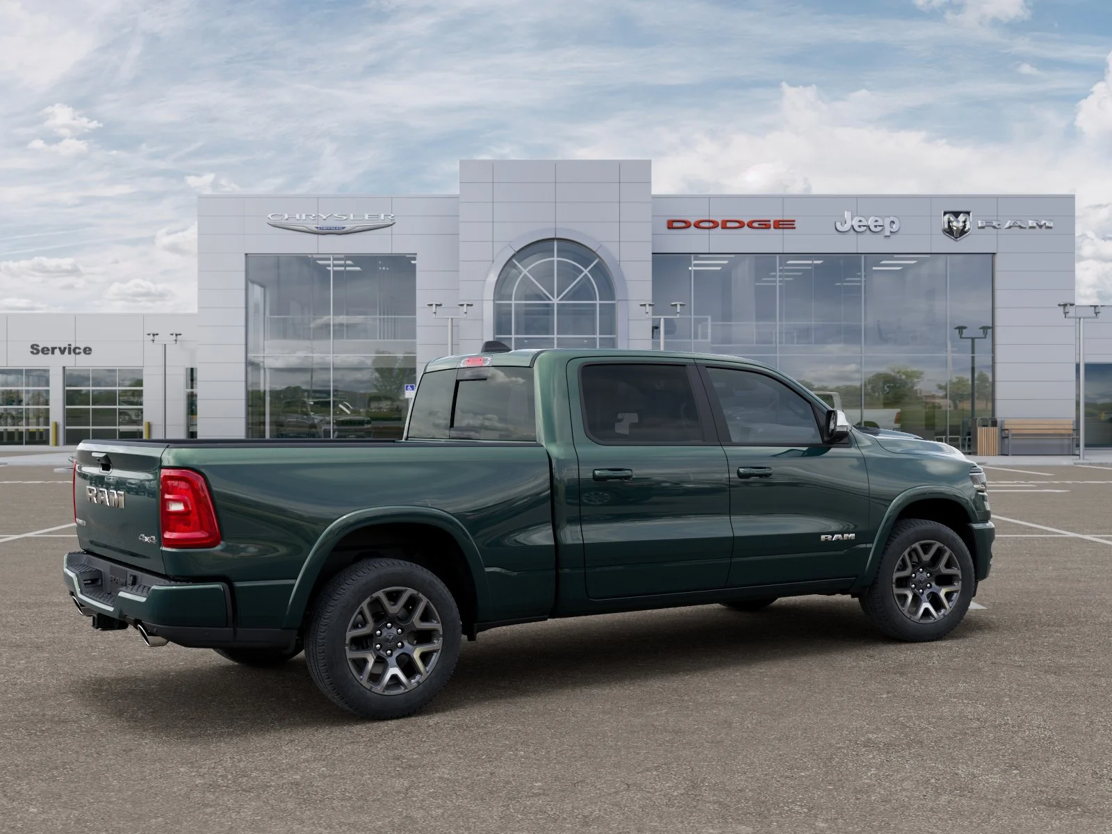 New 2026 Serrano-Green Metallic Exterior Paint RAM Laramie image 31