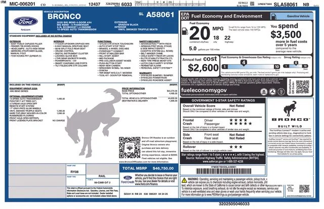 Used 2025 Black Ford Big Bend image 34