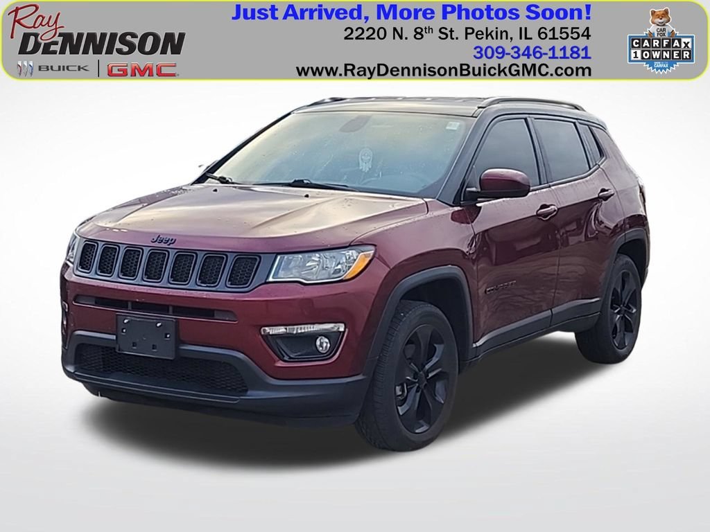Used 2021 Velvet Red Pearlcoat Jeep Altitude image 1