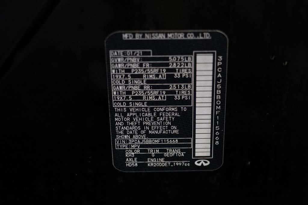 Used 2021 Black Obsidian INFINITI LUXE image 25