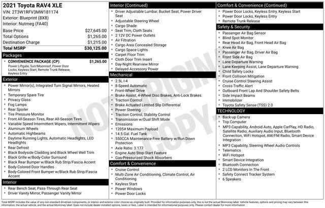 Used 2021  Toyota XLE image 1