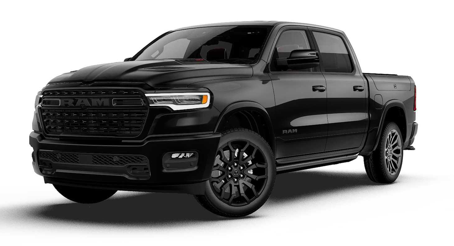 New 2027 Diamond Black Crystal Pearl-Coat Exterior Paint RAM Limited image 1