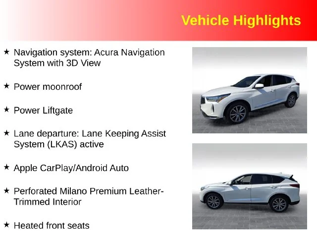 Used 2024 White Acura Technology Package image 3