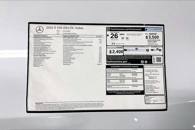 New 2026 MANUFAKTUR Moonlight White Metallic Mercedes-Benz E 450 image 27