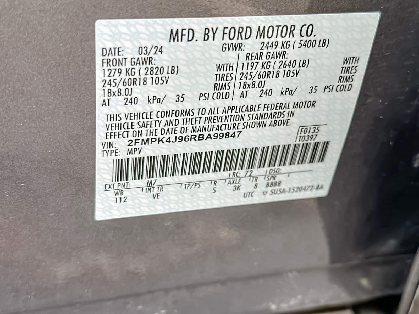 Used 2024 Gray Ford SEL image 28