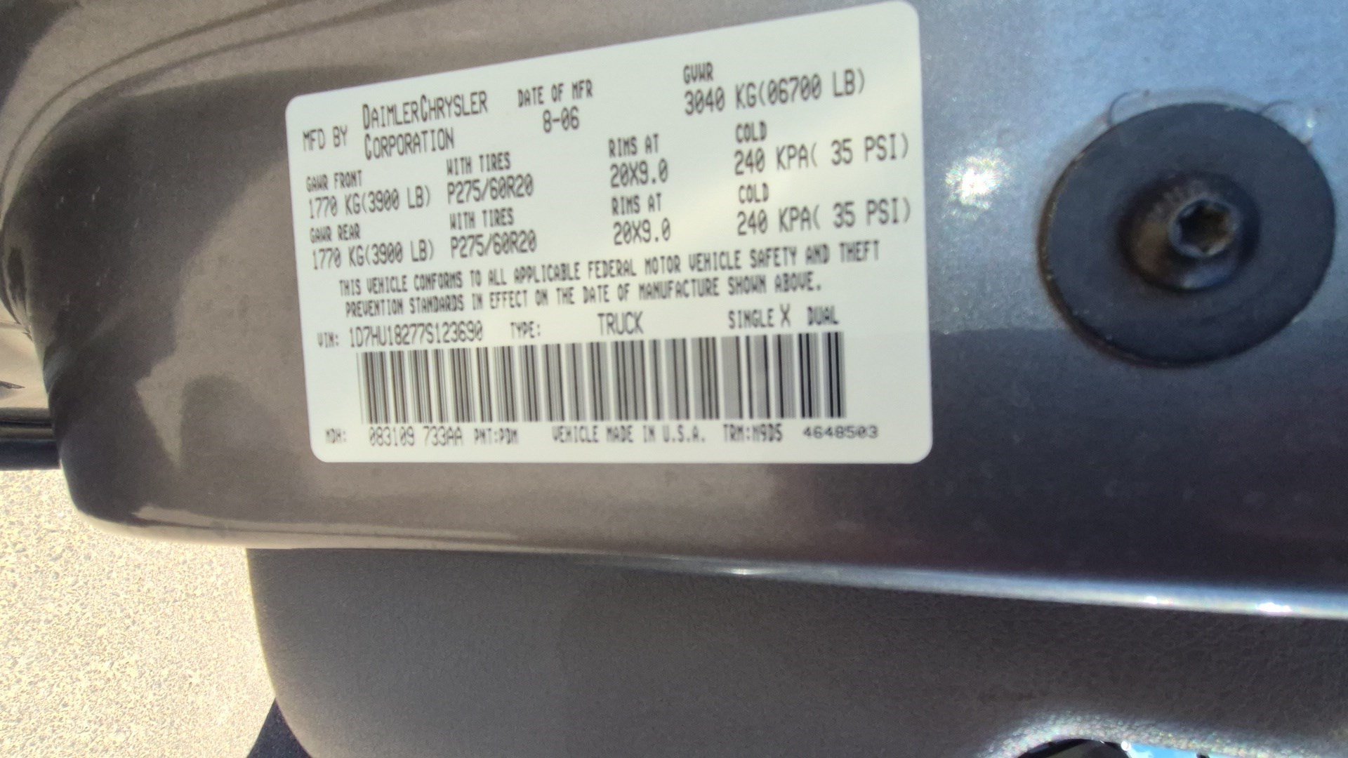 Used 2007 Mineral Gray Metallic Dodge SLT image 29