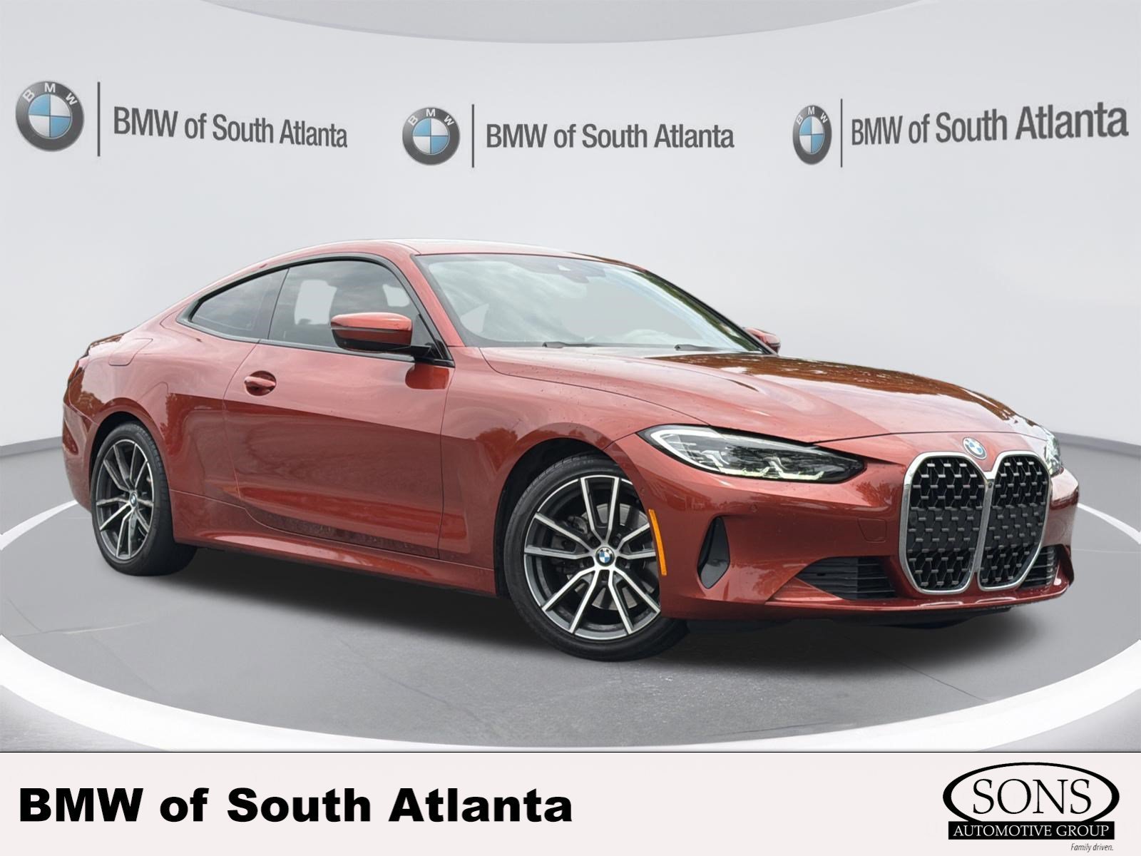 Used 2021 Sunset Orange Metallic BMW 430i image 1