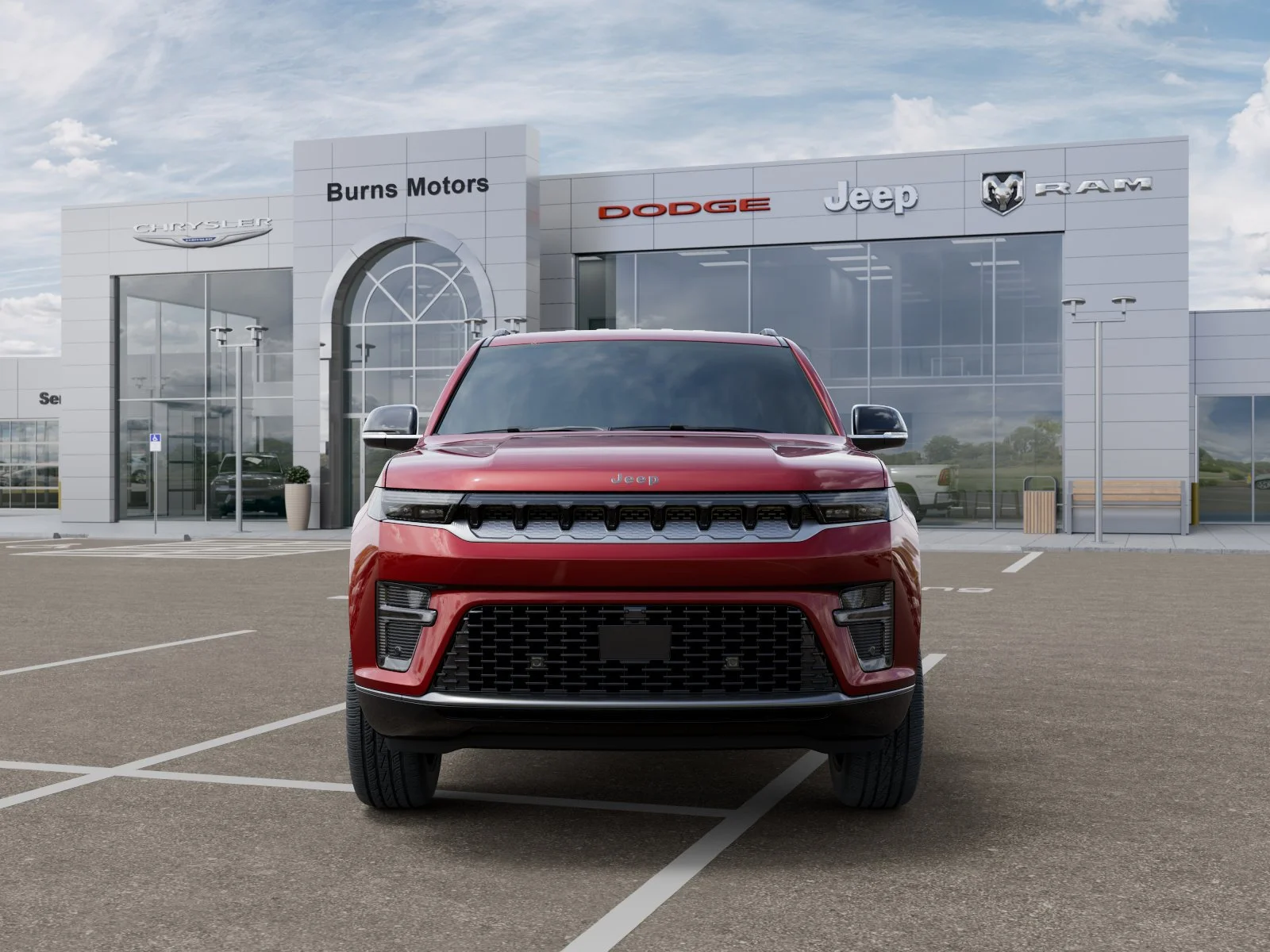 New 2026 Velvet Red Pearl-Coat Exterior Paint Jeep 4x2 image 6