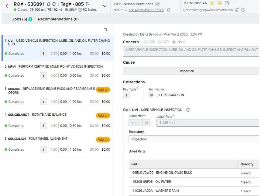 Used 2016 Nissan Pathfinder Platinum with VIN 5N1AR2MM5GC633908 for sale in Champaign, IL