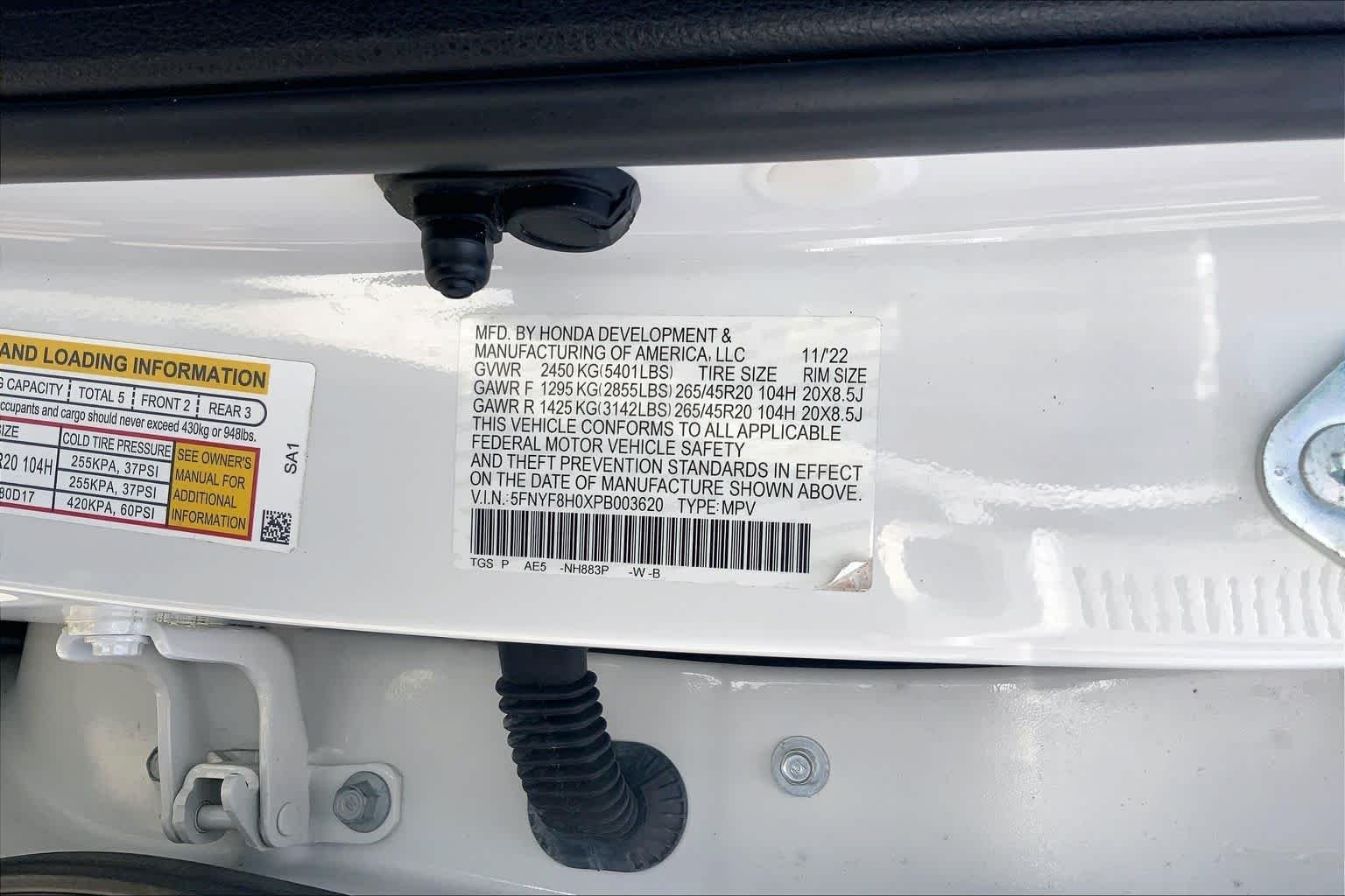 Used 2023 Platinum White Pearl Honda Elite image 31