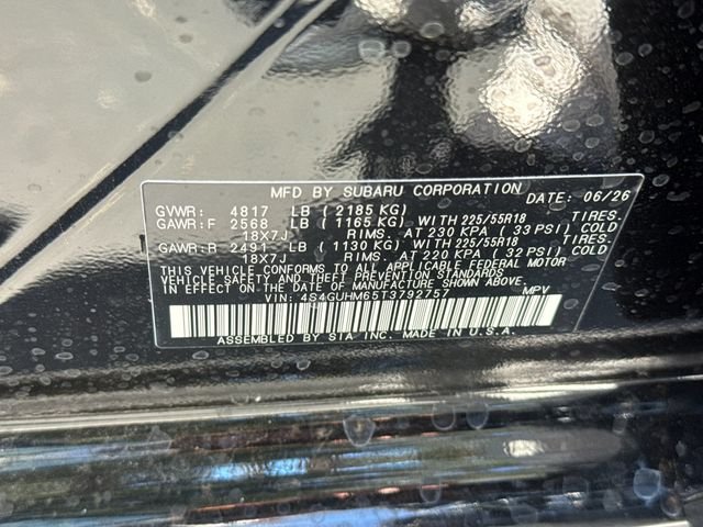 New 2026 CRYSTAL BLACK SILICA Subaru Limited image 35