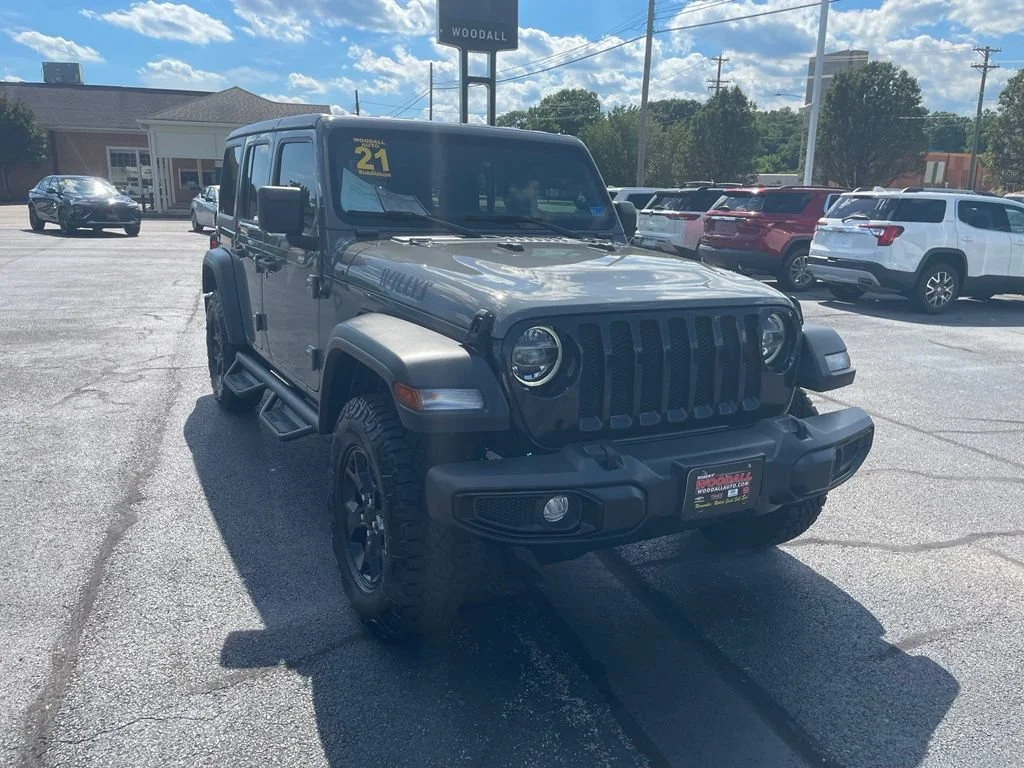 Used 2021 Sting-gray Clearcoat Jeep Unlimited Willys image 1