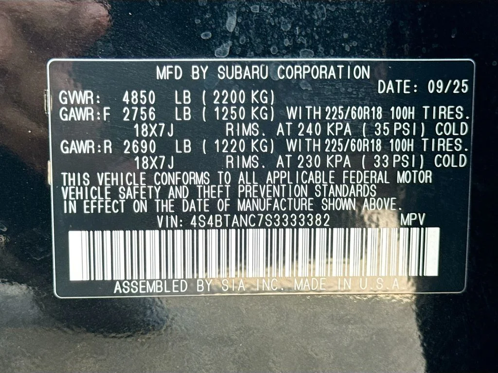 Used 2025 Black Subaru Limited image 42