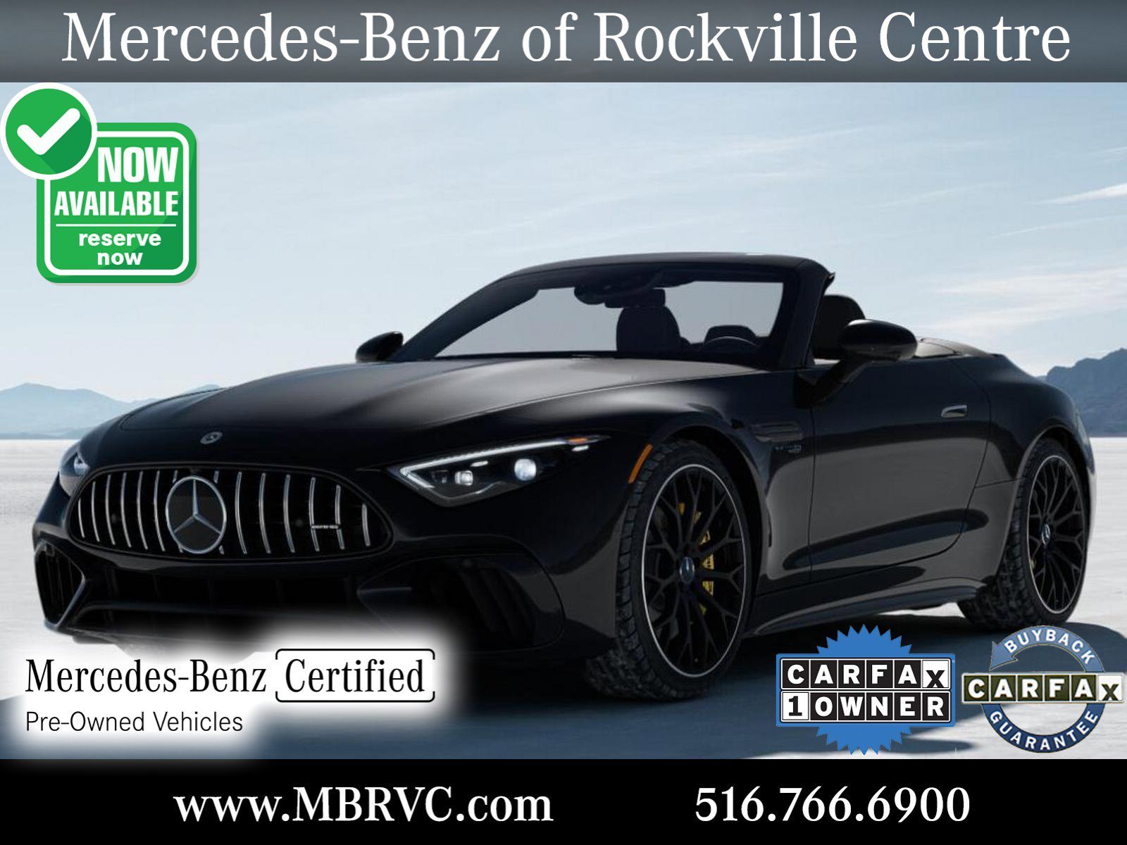Certified Used 2023 Obsidian Black Metallic Mercedes-Benz AMG® SL 55 image 1