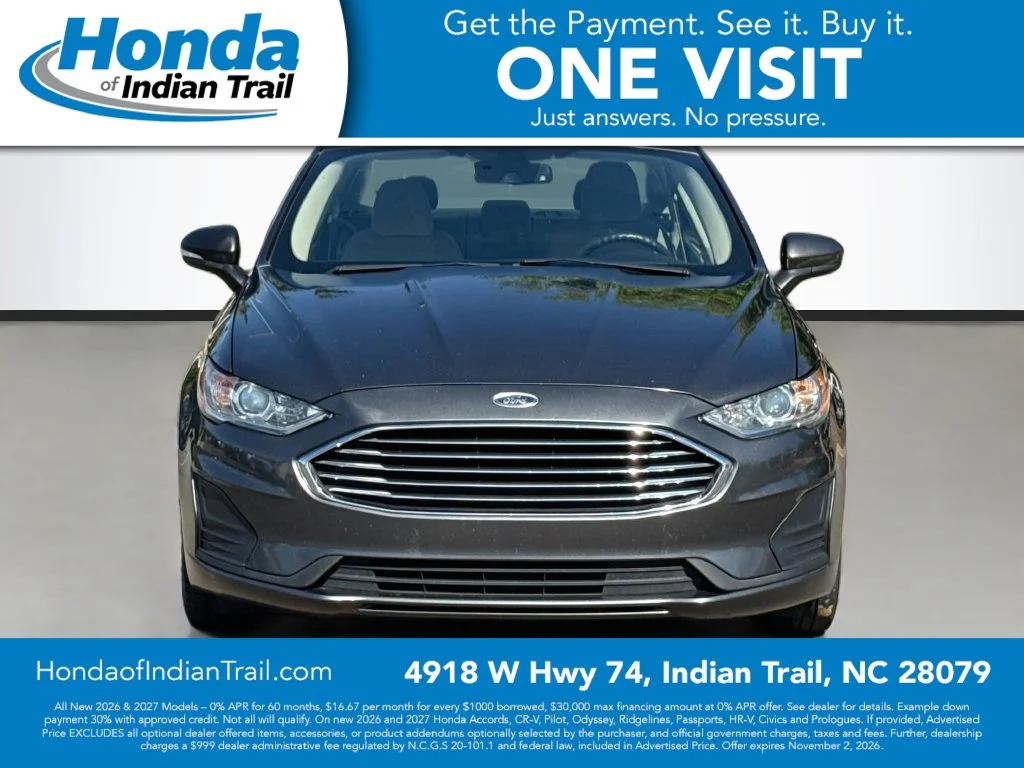 Used 2020 Ford Fusion SE with VIN 3FA6P0HDXLR177016 for sale in Indian Trail, NC